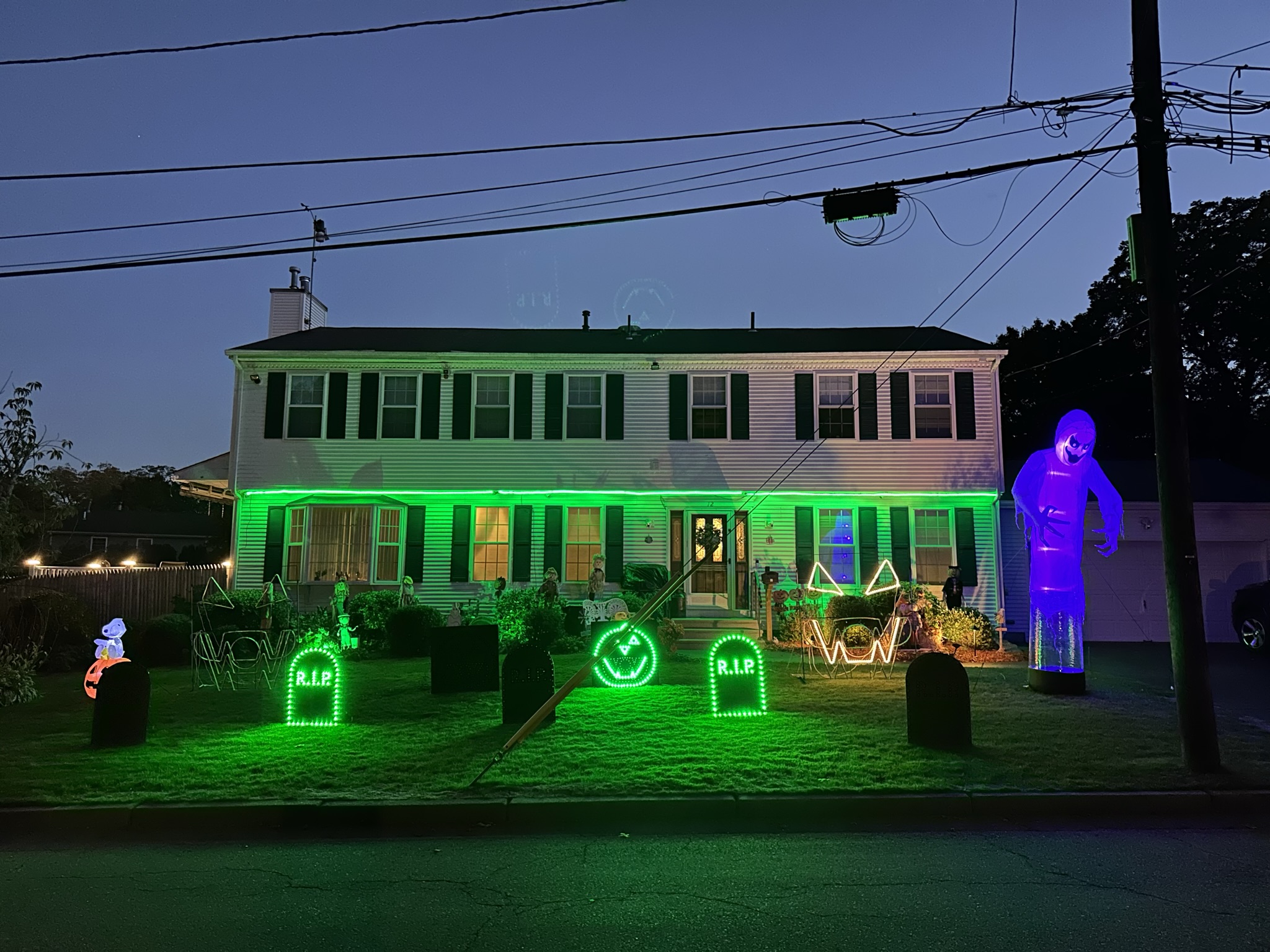 Halloween light show photo