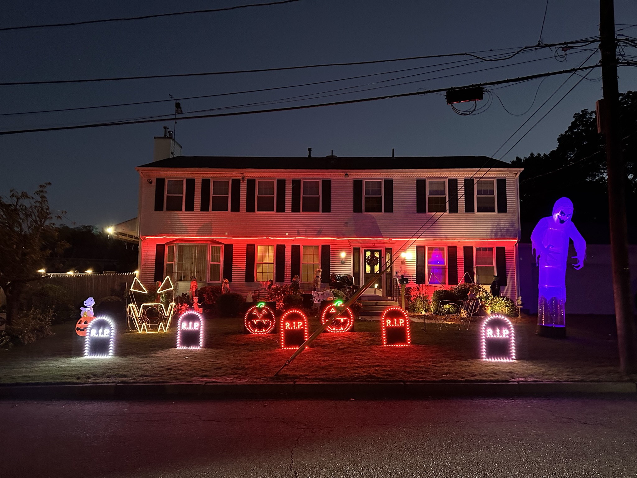 Halloween light show photo